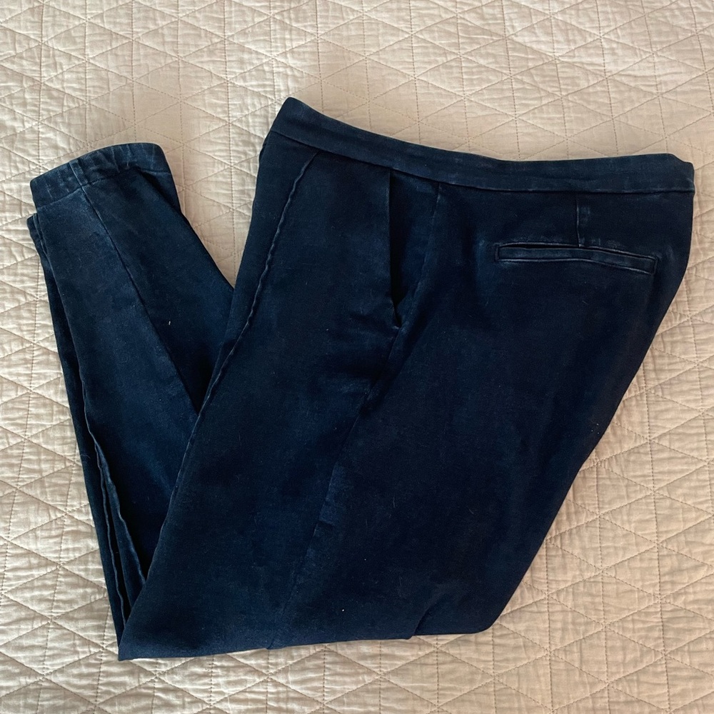 AG ADRIANO GOLDSCHMIED‎ Hybrid Flat Front Twill Trouser in Indigo Size 36